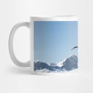 South polar skua over the Neumayer Channel, Antarctica Mug